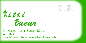 kitti bucur business card